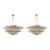 Pairs of Beautiful and Incredible Murano Glass Chandelier. - Petal Transparent and White For Sale