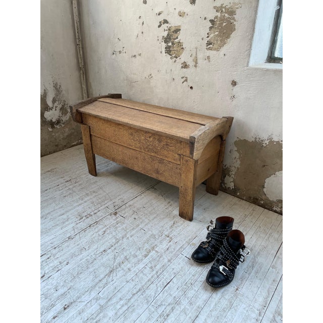 Arts & Crafts Wood Trunk, 1900s For Sale - Image 4 of 18