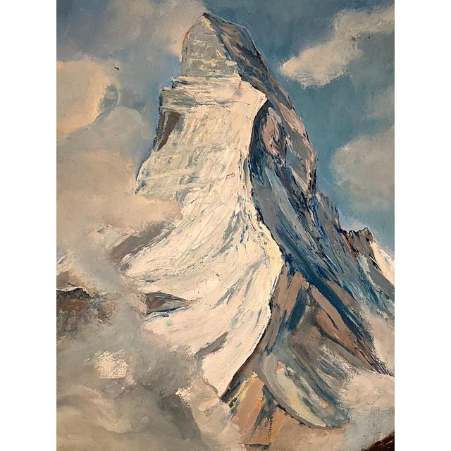Jean Lassueur, Mountain Chalet, Oil on Canvas For Sale - Image 3 of 10
