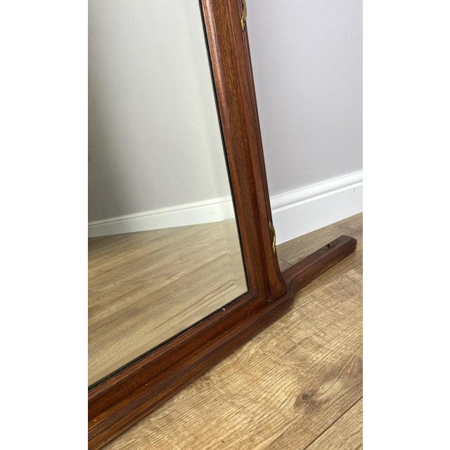 Brown Antique French Walnut Wall Mirror For Sale - Image 8 of 13