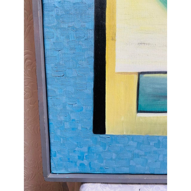 Postmodern Fauvist Abstract Oil Painting Signed Nozoki For Sale - Image 4 of 8