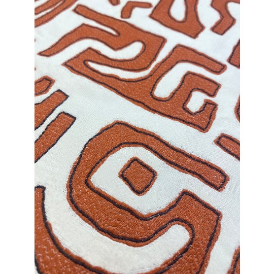 Tribal Robert Allen Kasai Cloth Henna African Abstract Rusty Brown Ivory Upholstery Fabric For Sale - Image 3 of 3