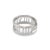 Early 21st Century Tiffany & Co. Atlas 18k White Gold Three Diamond Open Band Ring, Size 6.5 For Sale - Image 5 of 7