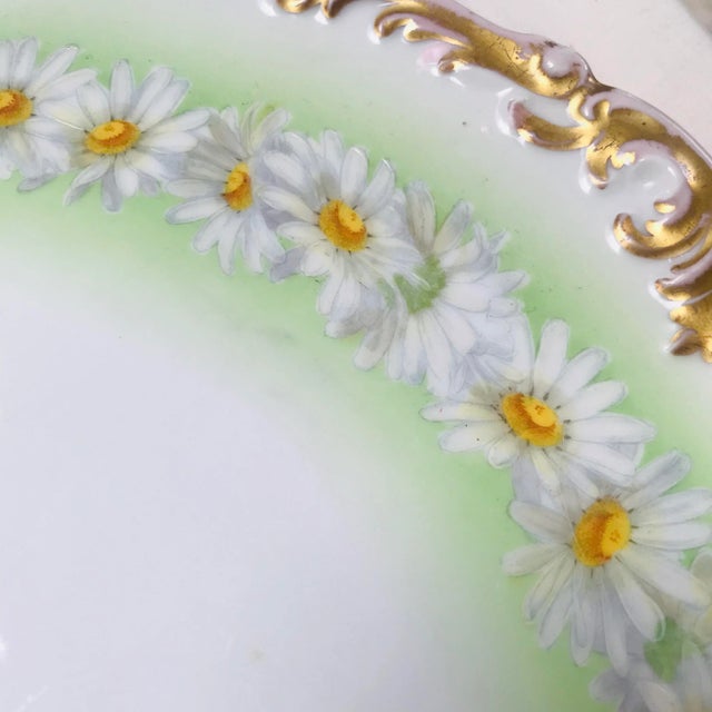 Limoges, France Limoges France Gilded Daisy Chain Serving Platter For Sale - Image 4 of 7