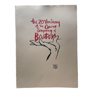 Rare 1978 Michael Vollbracht '20th Anniversary Opera Co of Boston' Signed Print For Sale