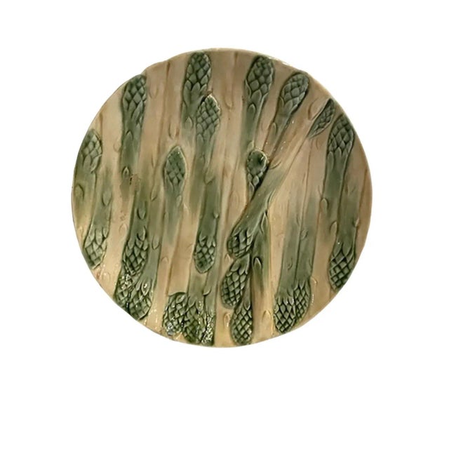19th Century Majolica French Asparagus Plate For Sale - Image 5 of 5