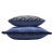 Contemporary Major Collection Cushion in Blue Velvet with Fringes from Lo Decor For Sale - Image 3 of 3