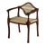 Studio Craft Walnut Armchair With Cane For Sale