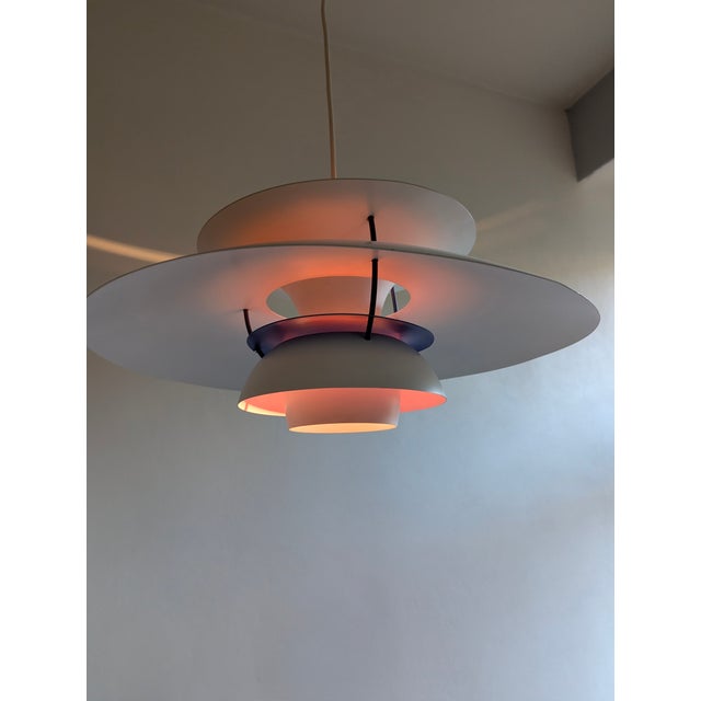Metal Large Vintage Pendant Lamp by Poul Henningsen, 1960s For Sale - Image 7 of 9