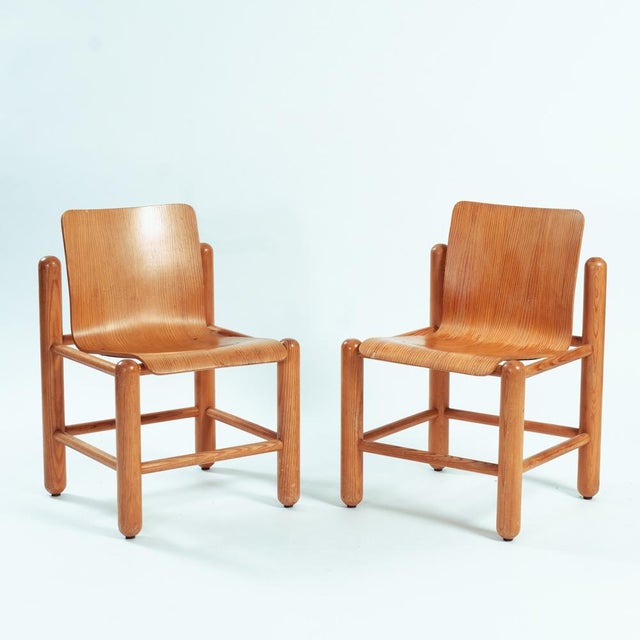 Brutalist Pine Chairs by Knud Friis & Elmar Moltke Nielsen for Getama, 1970s, Set of 2 For Sale - Image 4 of 18