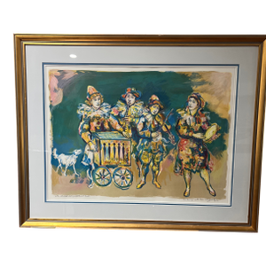 20th Century Art by Walter Spitzer (Polish French 1927-2021), the Musicians, Lithograph in Color, Signed and Inscribed