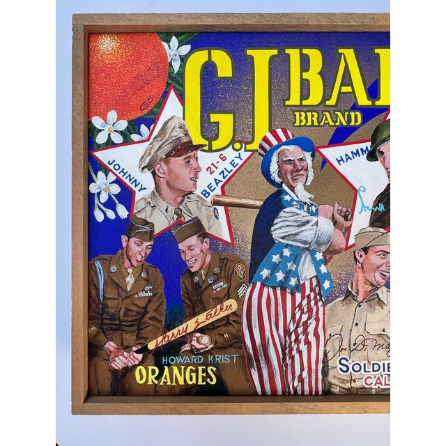 American Ben Sakoguchi "Gi Ball Brand" From "Orange Crate Series" Signed Original For Sale - Image 3 of 12