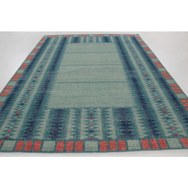 Rug & Kilim Contemporary Scandinavian Style Geometric Distressed Rug by Rug & Kilim, India For Sale - Image 4 of 10