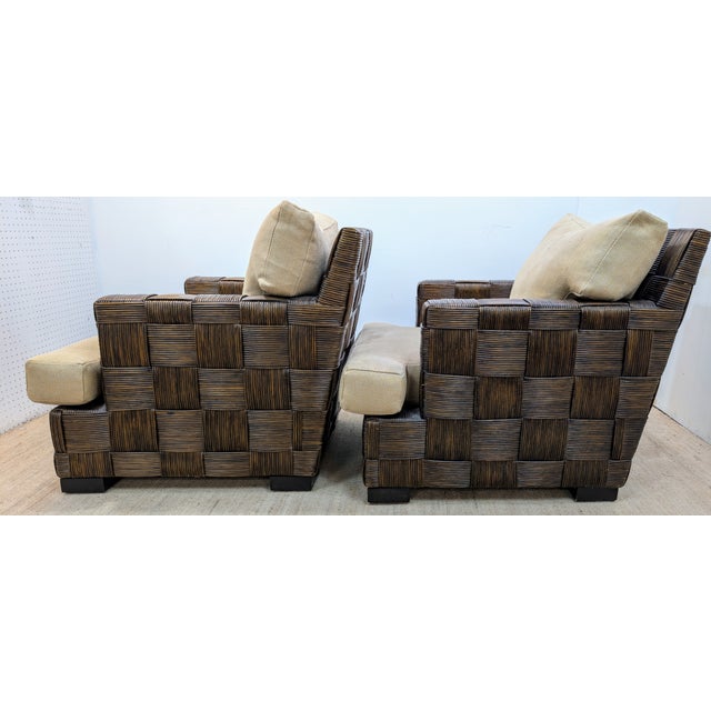 Donghia John Hutton Design - Donghia “Block Island” Club Chairs - Set of 2 For Sale - Image 4 of 12