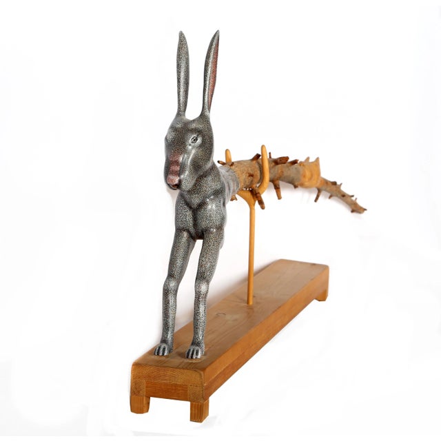 Modern 1980s Michael Stevens "Chased" Wood Sculpture For Sale - Image 3 of 8
