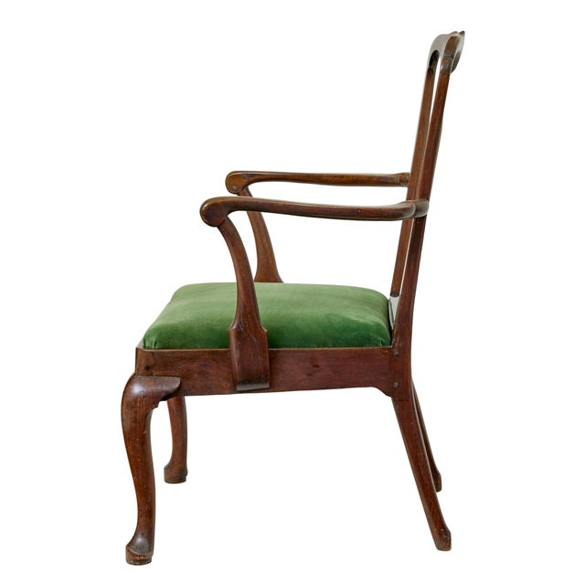 18th Century English Walnut Study Armchair, 1760 For Sale - Image 10 of 11