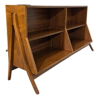 1960s Kipp Stewart & Stewart McDougall for Drexel Declaration Walnut Bookcase For Sale