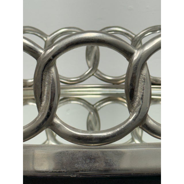 Metal Z Gallerie Circa Mirrored Tray For Sale - Image 7 of 12