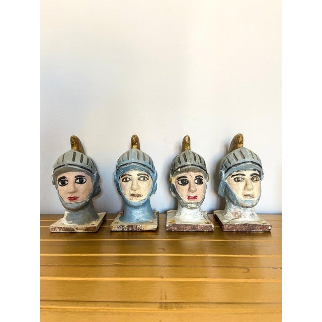 Sicilian Pupi Siciliani, set of 4, handcrafted, Italy 1980s, composed of a set of the Sicilian Cart, from the opera...