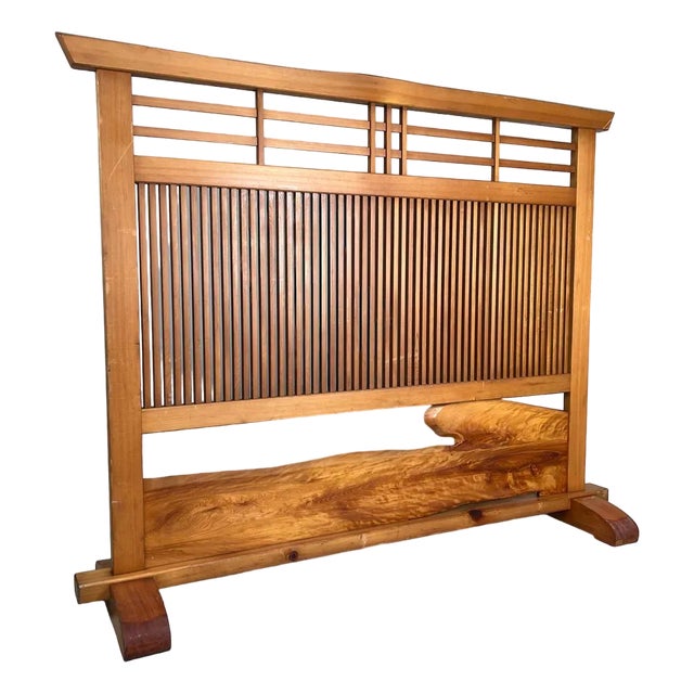 Vintage Japanese Wooden Screen Room Divider, Tategu Fittings, 1960s For Sale