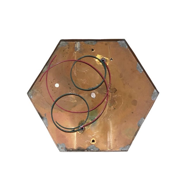 Metal Vintage Gothic Church Ceiling Light Flush Mount Milk Glass For Sale - Image 7 of 8