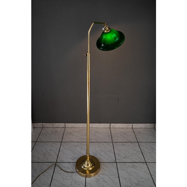 Art Deco Adjustable Floor Lamp with Green Shade, Vienna, Austria, 1920s For Sale - Image 18 of 18