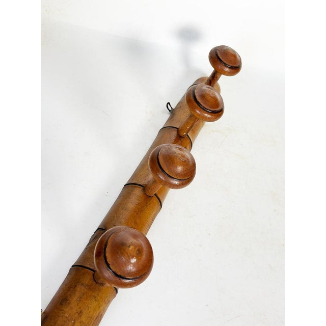 1940s Wooden Coat Rack, France, 1940s For Sale - Image 5 of 11