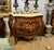French French Bombe Commode With Marble Top – Floral Marquetry Chest of Drawers With Bronze Ormolu Mounts For Sale - Image 3 of 3