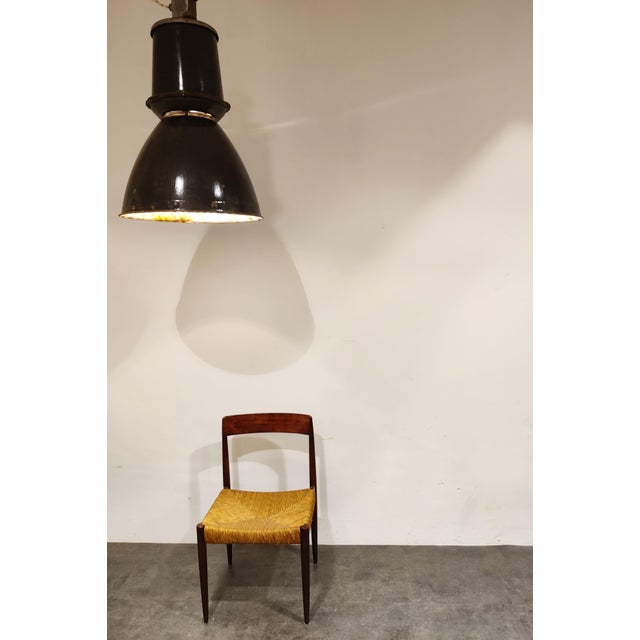 Large Industrial Enamel Lamp, 1950s For Sale - Image 10 of 11