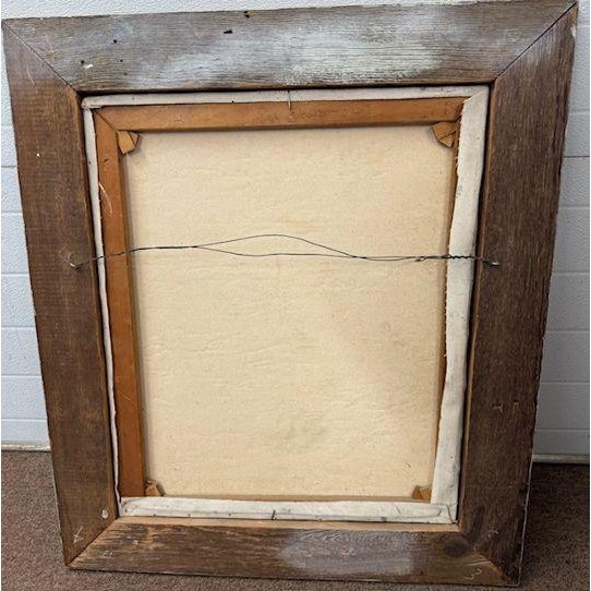 Mid 20th Century Harbor Scene With Wharfs, Boats and Buildings Signed Eve Dawson Acrylic Painting on Canvas, Framed For Sale - Image 4 of 6