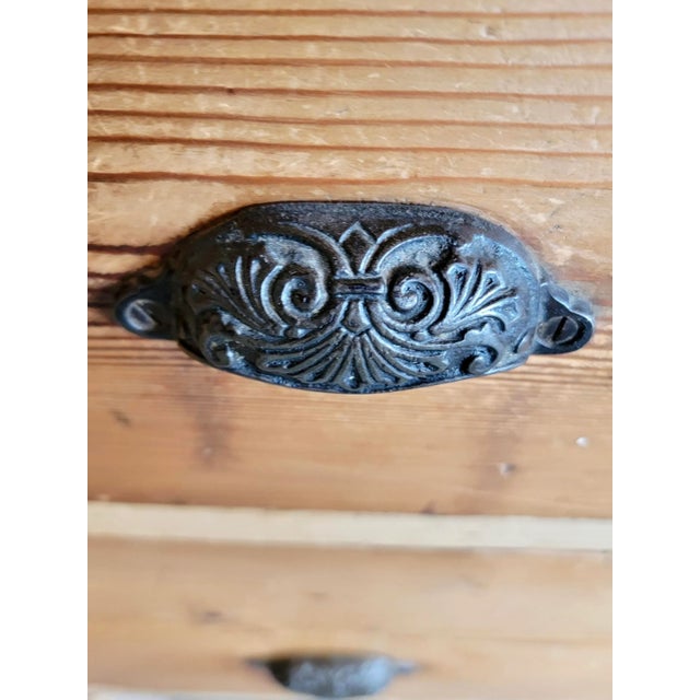 Tan Antique Pine Store Counter / Cabinet With Drawers From Scotland - Circa 1880 For Sale - Image 8 of 13