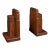 1930s Pair of Vintage English Oak Decorative Bookends For Sale