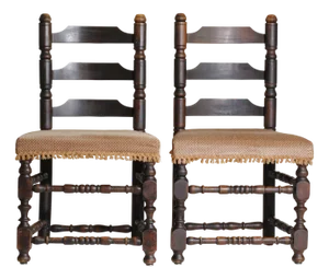Basque Style Dining Room Chairs, 1950s, Set of 2