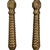 English Pair of Vintage Solid Brass Turned Candlestick Holders, 10.8" For Sale - Image 3 of 6