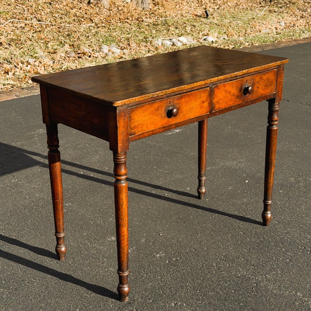 Early 19th Century George III Two-Drawer Side Table For Sale - Image 4 of 10