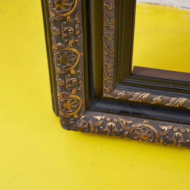 Wood Large Vintage Frame in Wood For Sale - Image 7 of 12