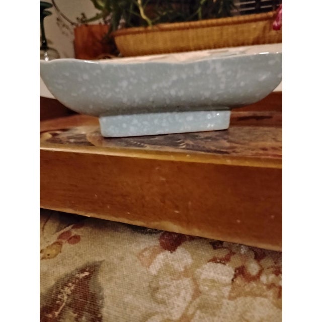 Mid 20th Century MCM Art Pottery Speckled Green Planter For Sale - Image 5 of 5