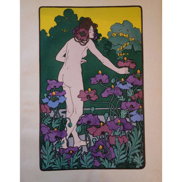 Hans Christiansen, The Shepherd's Hour, 1897, Original Lithograph For Sale