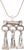 1 5/8" height plus the suspension loop. In four pieces with a banded hollow back cylindrical top bar suspending three duck...