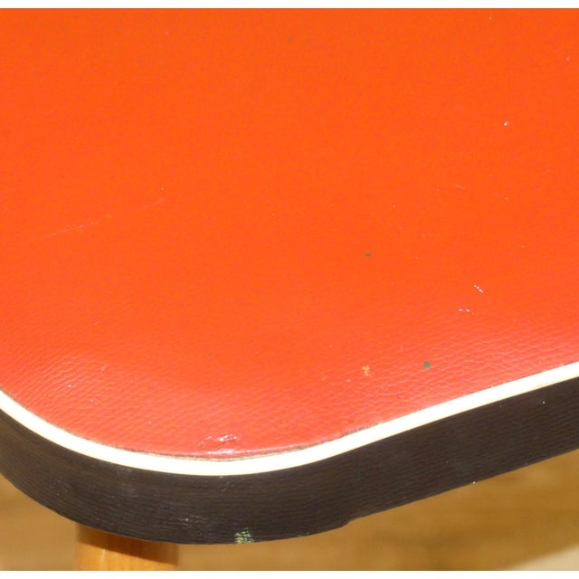 Light Blue and Red Wood Stools, 1950s, Set of 2 For Sale - Image 15 of 18