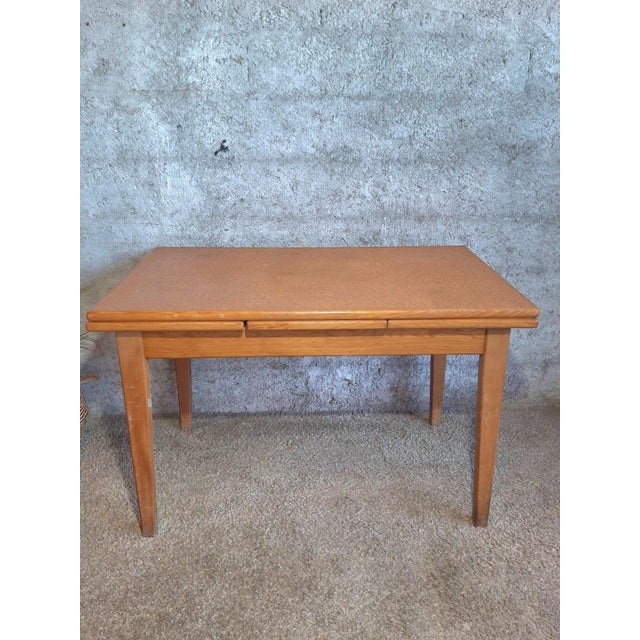Dining Table with Sliding Extensions, 1950s For Sale - Image 10 of 12