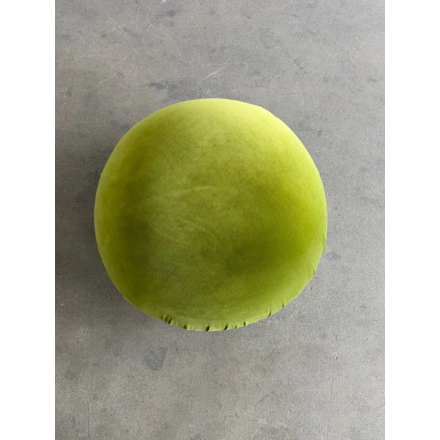 Textile Green Velvet Italian Ottoman For Sale - Image 7 of 10