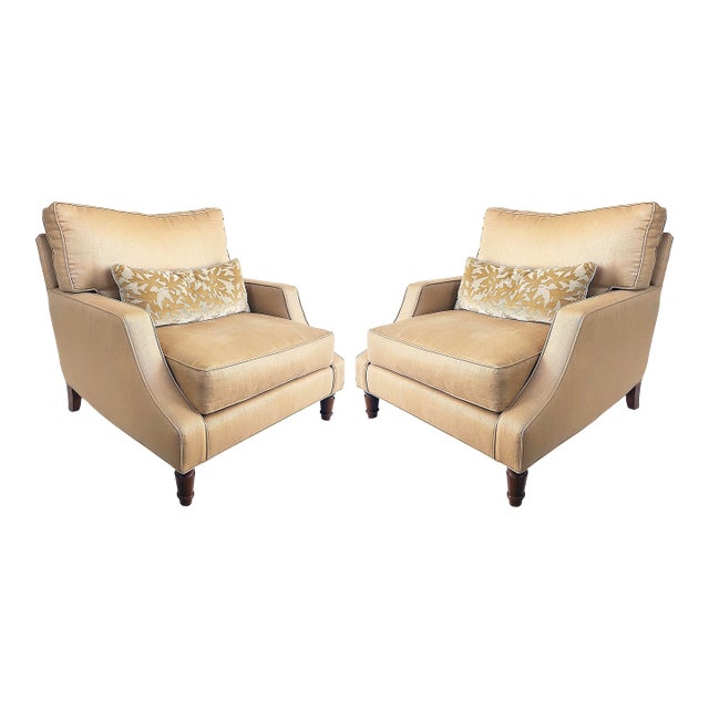 Large Comfortable Club Chairs by Estetica Custom Upholstery and Design, Miami Fl For Sale
