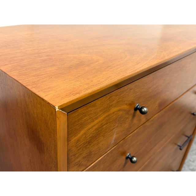 Brown Alpine Furniture Flynn Dresser + Pull Out Workstation Tray For Sale - Image 8 of 12