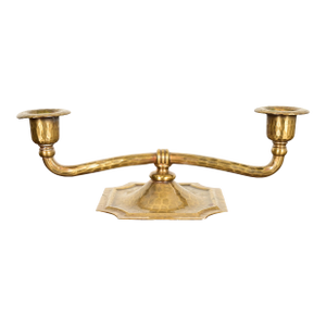 Roycroft Arts & Crafts Brass Finished Hammered Copper Candelabra