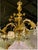 Glass Vintage Italian Venetian Gold Murano Glass Floral Chandelier For Sale - Image 7 of 7