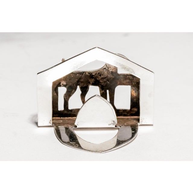 Silver Interesting Antique Sterling Silver Dog Menu Holder Figural Place Card Stand Canine Photo Display For Sale - Image 8 of 11