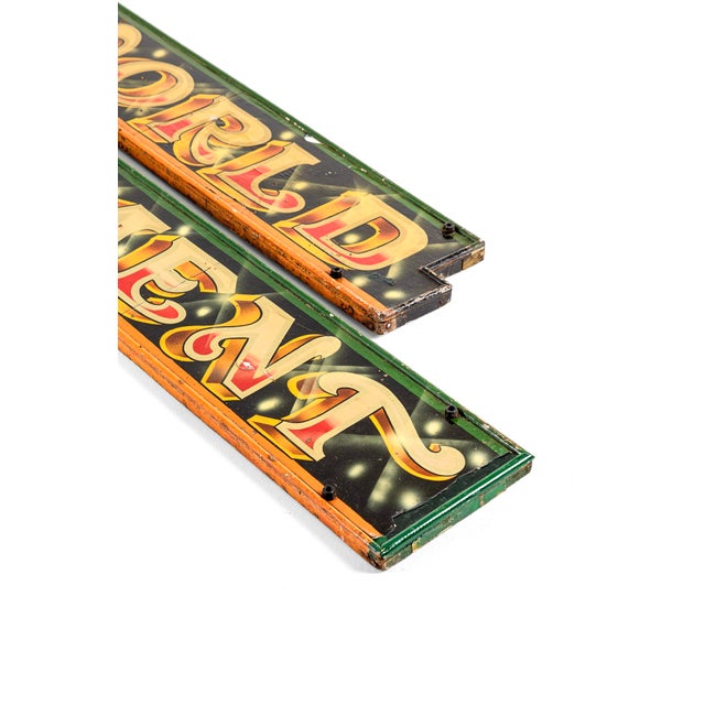 Vintage Fairground Signs, Set of 2 For Sale - Image 4 of 14