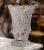 Mid-Century French Cut Crystal Vase With Floral and Geometric Motifs For Sale In Dallas - Image 6 of 7