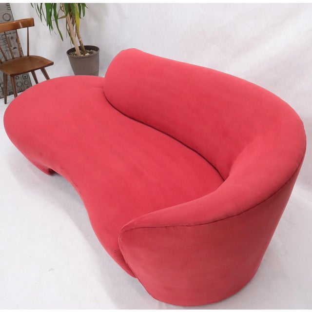 Red Suede Weiman Preview Chaise Lounge Cloud Sofa For Sale - Image 12 of 14